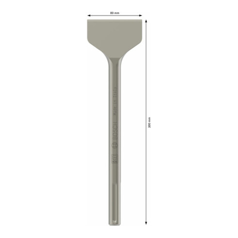 Bosch tegelbeitel met SDS max hulpstuk 300 x 80 mm