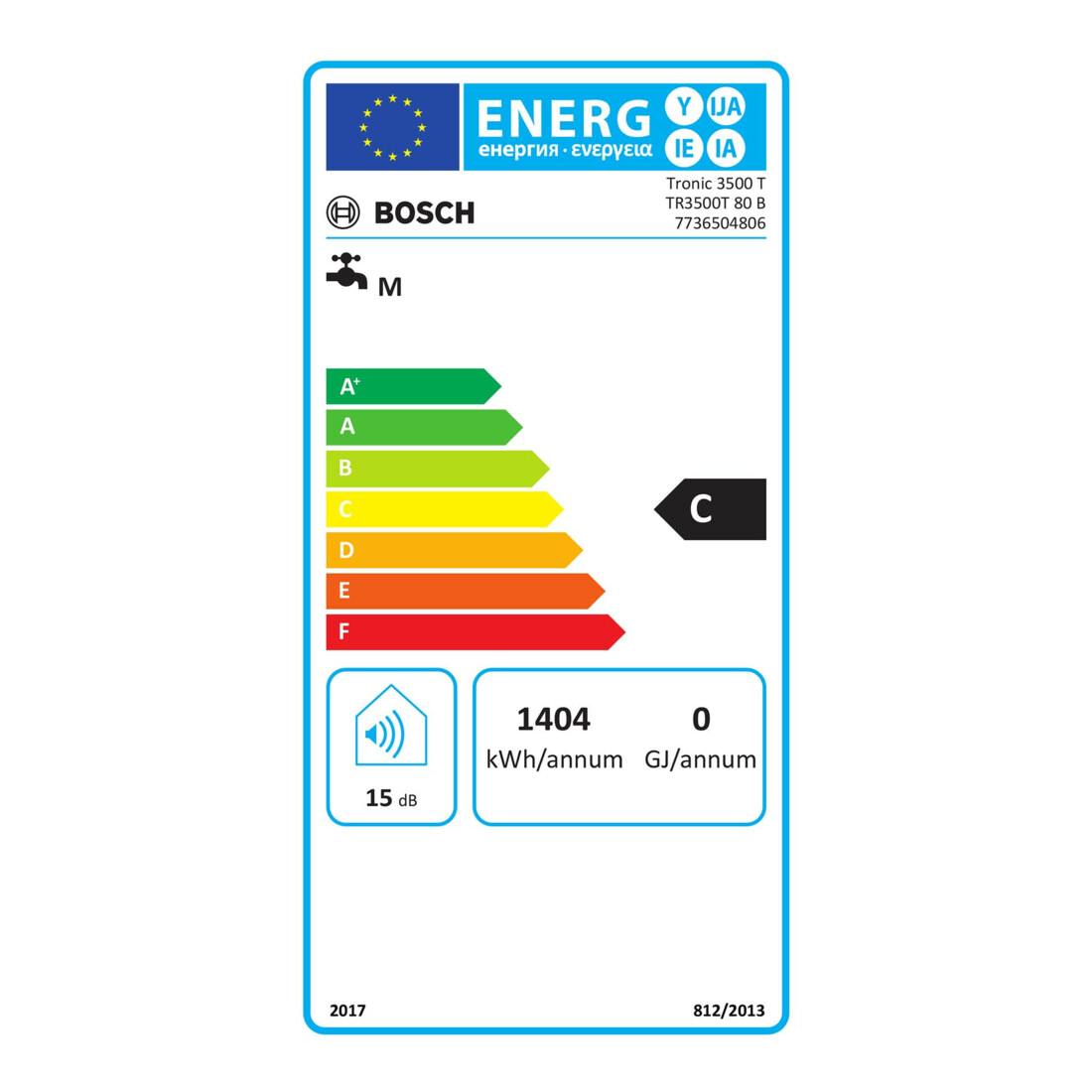 Bosch Thermotechnik Warmwasserspeicher 80L TR3500T 80 B
