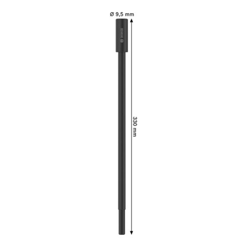 Bosch Tige de rallonge pour support à clipser, 9,5 x 330 mm