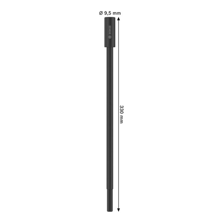Bosch Tige de rallonge pour support à clipser, 9,5 x 330 mm