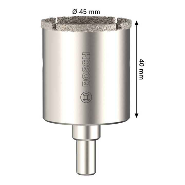 Bosch Tiles Lochsäge mit Aufsteckhalter, 45 x 40 mm