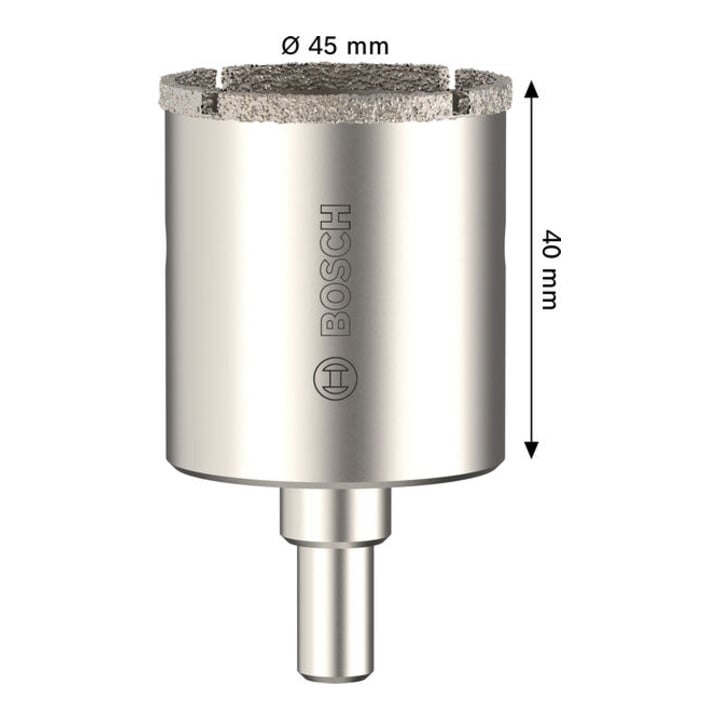 Bosch Tiles Lochsäge mit Aufsteckhalter, 45 x 40 mm
