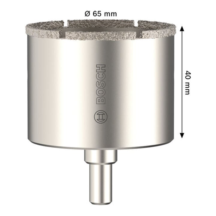 Bosch Tiles Lochsäge mit Aufsteckhalter, 65 x 40 mm