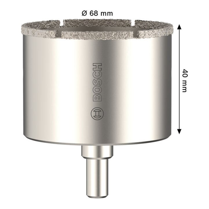 Bosch Tiles Lochsäge mit Aufsteckhalter, 68 x 40 mm