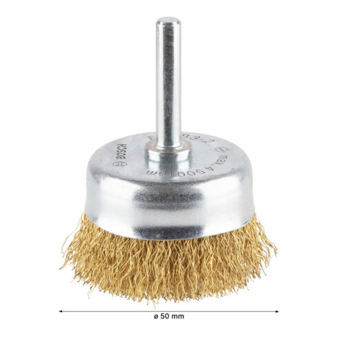 Bosch Messing-Topfbürste mit gewelltem Draht