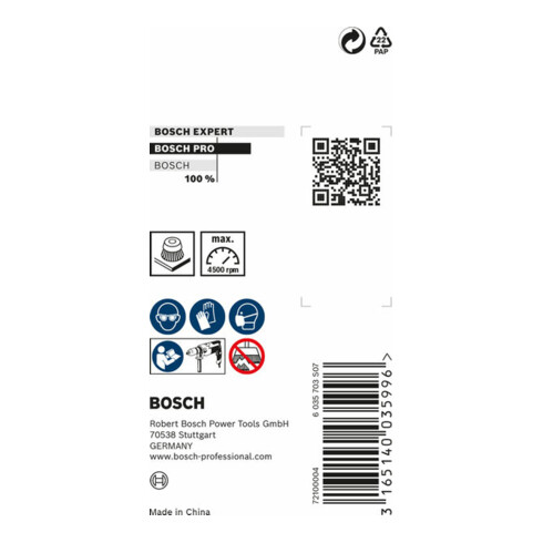 Bosch Messing-Topfbürste mit gewelltem Draht