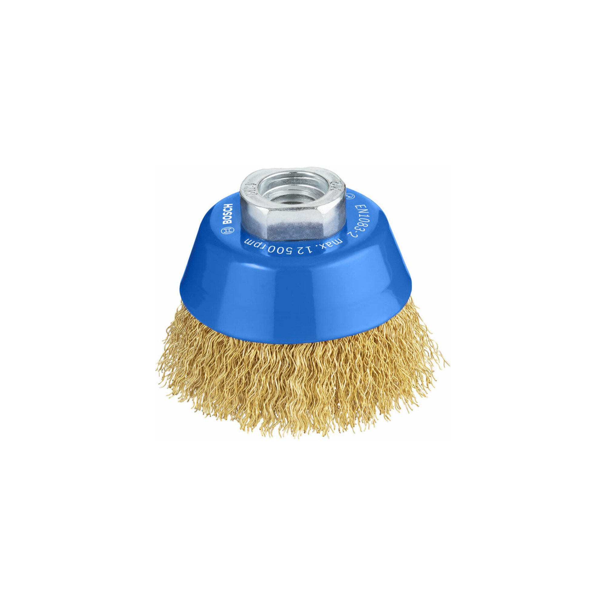 BOSCH Topfbürste Messing gewellter Draht 70 mm 0,3 mm 12500 U/ min M 14