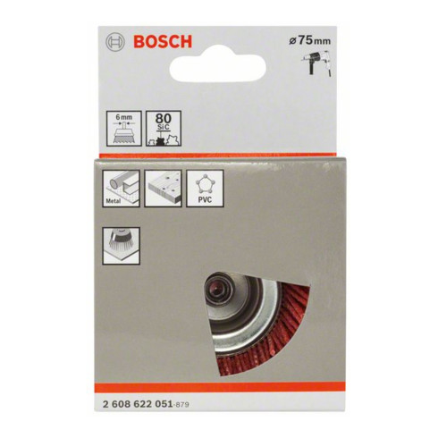 Bosch Topfbürste Nylonborste mit Korund 75 mm 1 mm