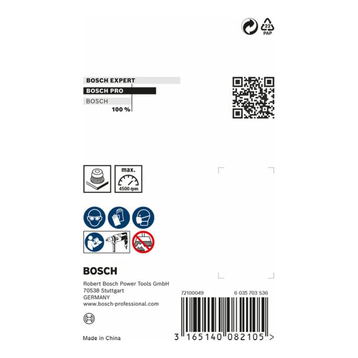 Bosch Topfbürste Nylonborste mit Korund 75 mm 1 mm