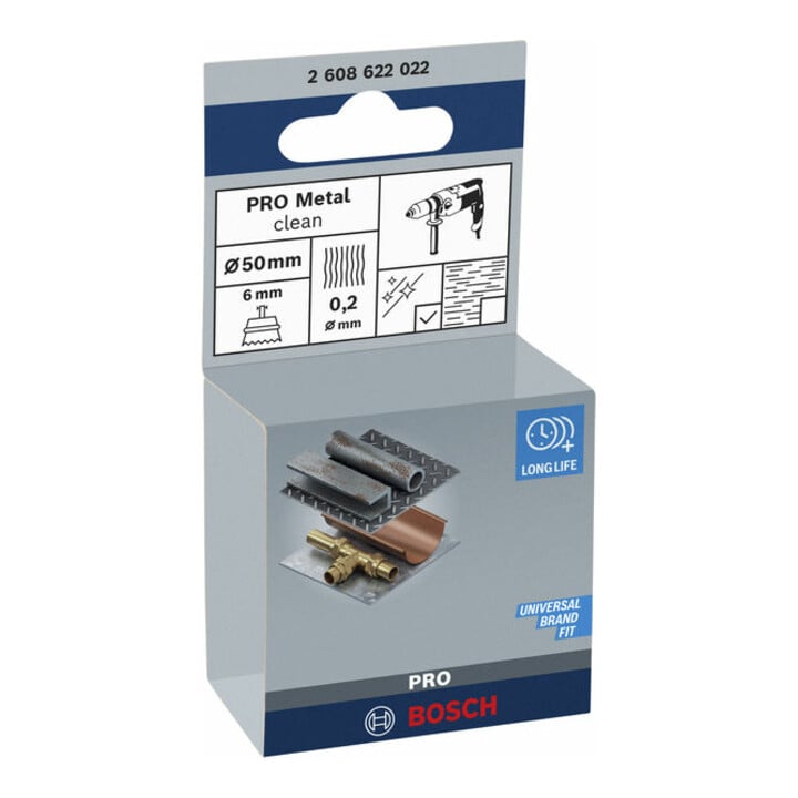 Bosch Topfbürste Stahl gewellter Draht 50 mm 0,2 mm 4500 U/ min