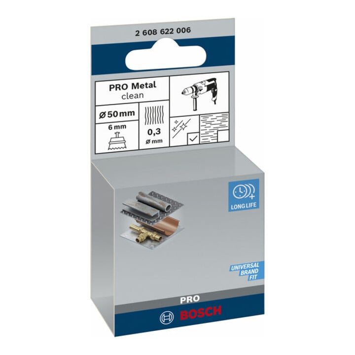 Bosch Topfbürste Stahl gewellter Draht 50 mm 0,3 mm 4500 U/ min