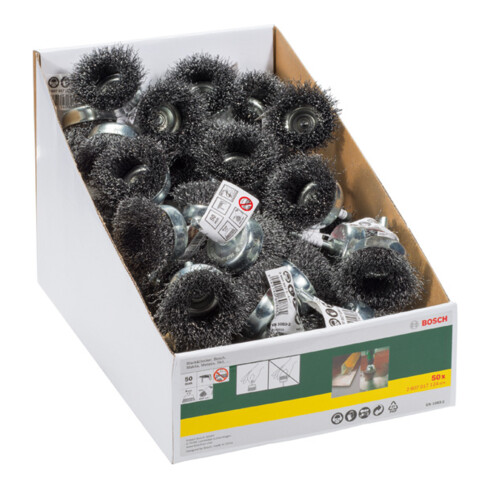 Bosch Topfbürste, Stahl, gewellter Draht, 50 mm, 4500 U/ min