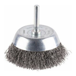 Bosch Topfbürste Stahl gewellter Draht 70 mm 0,3 mm 4500 U/ min