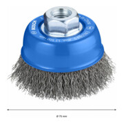 Bosch Topfbürste, Stahl gewellter Draht-4