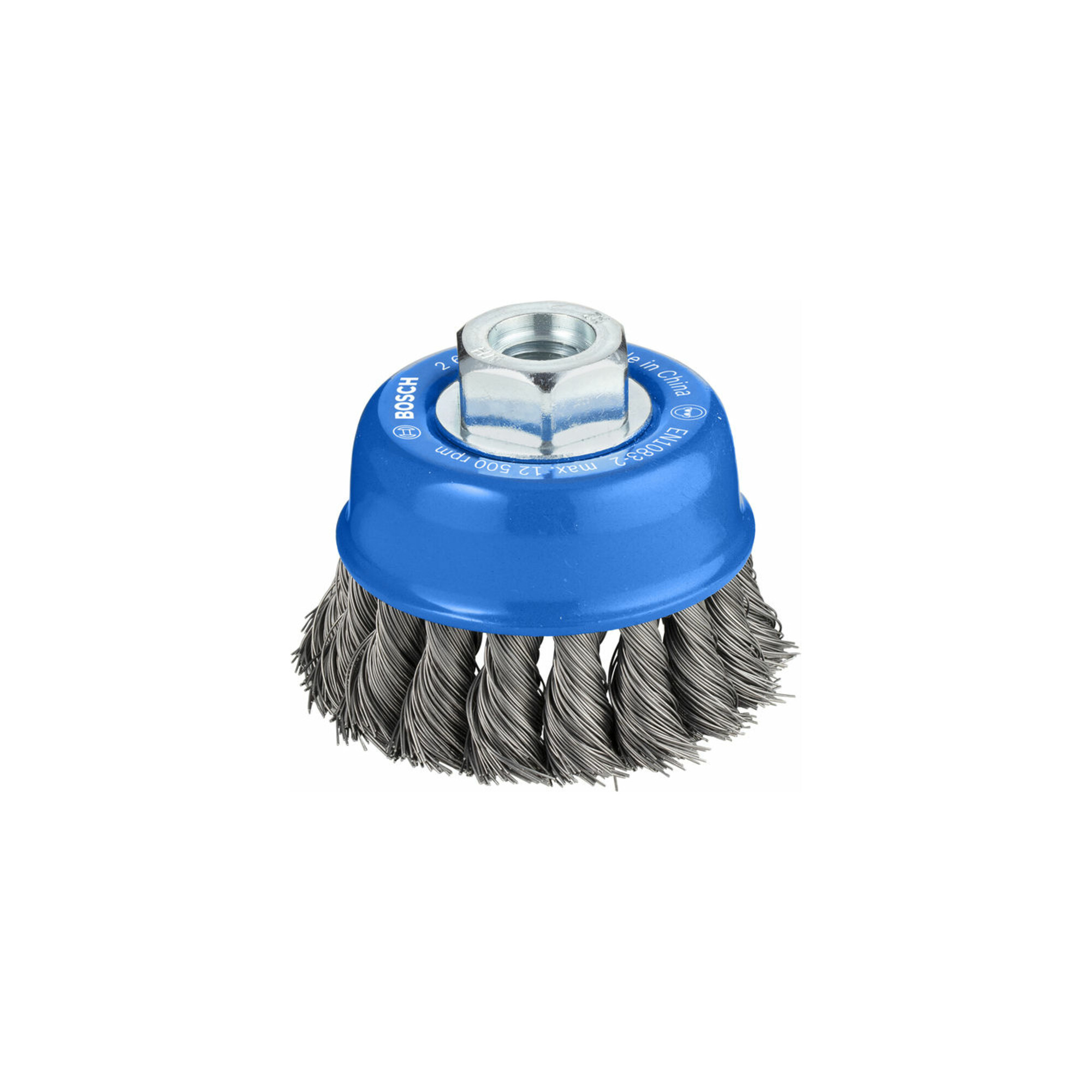Bosch Topfbürste Stahl gezopfter Draht 65 mm 0,35 mm 12500 U/min M 14