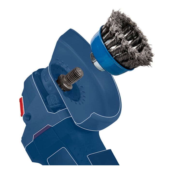 Bosch Topfbürste Stahl gezopfter Draht 75 mm 0,5 mm 12500 U/ min M 10