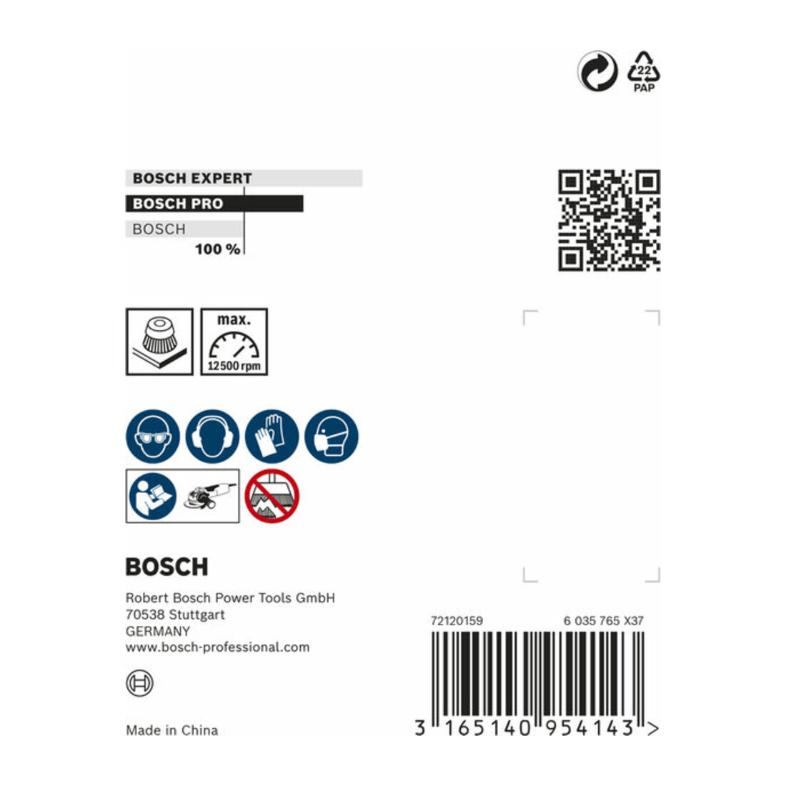 Bosch Topfbürste X-LOCK Clean for Inox 75 mm 0,3 mm gewellter rostfreier Stahldraht