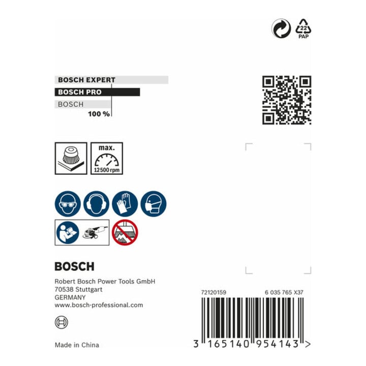 Bosch Topfbürste X-LOCK Clean for Inox 75 mm 0,3 mm gewellter rostfreier Stahldraht