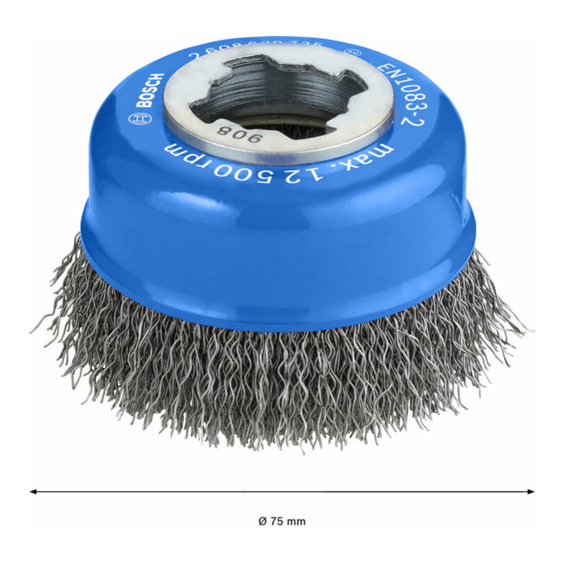 Bosch Topfbürste X-LOCK Clean for Metal 75 mm 0,3 mm gewellter Stahldraht