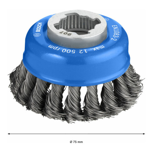 Bosch Topfbürste X-LOCK Heavy for Metal gezopfter Stahldraht