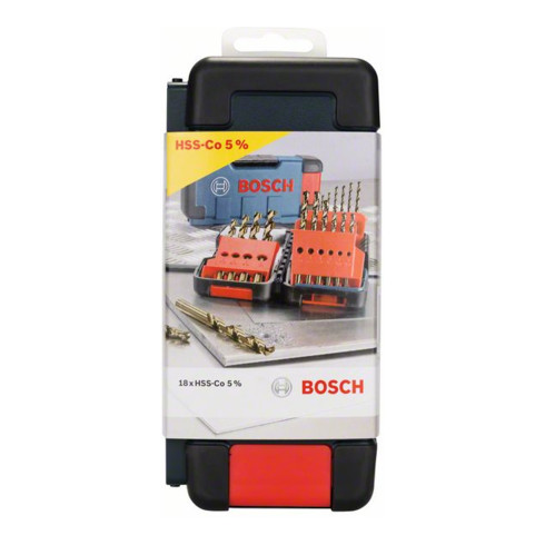 Bosch Toughbox Metallbohrer-Set 18tlg. HSS-Co, DIN 338, 135°