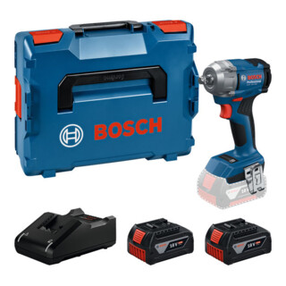 Bosch Tournevis à chocs sans fil GDS 18V-350, 2 x batterie GBA 18V 4.0Ah en L-BOXX
