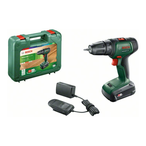Bosch Trapano a batteria a 2 velocità UniversalDrill 18V, 1 batteria, caricabatterie