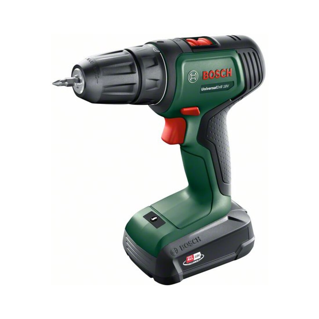 Bosch Trapano a batteria a 2 velocità UniversalDrill 18V, 1 batteria, caricabatterie