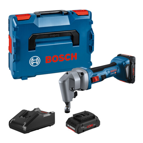 Bosch Trapano a Batteria GNA 18V-16 E, 2 Batterie ProCORE18V 4.0Ah, Caricabatterie e L-BOXX