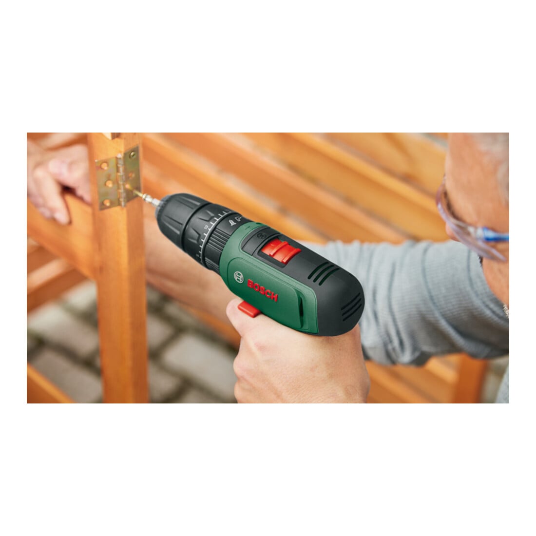 Bosch Trapano a percussione a 2 velocità EasyImpact 1200 a batteria, 2 batterie e caricabatterie