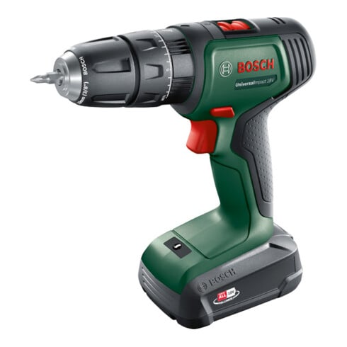 Bosch Trapano a percussione a 2 velocità UniversalImpact 18V a batteria, 1 batteria e caricabatterie