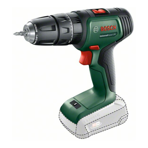 Bosch Trapano a percussione a 2 velocità UniversalImpact 18V a batteria, 2 batterie e caricabatterie