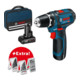 Bosch Trapano avvitatore a batteria GSR 12V-15 con 1 x 2,0Ah, 1 x 4,0Ah e set di accessori in borsa-1