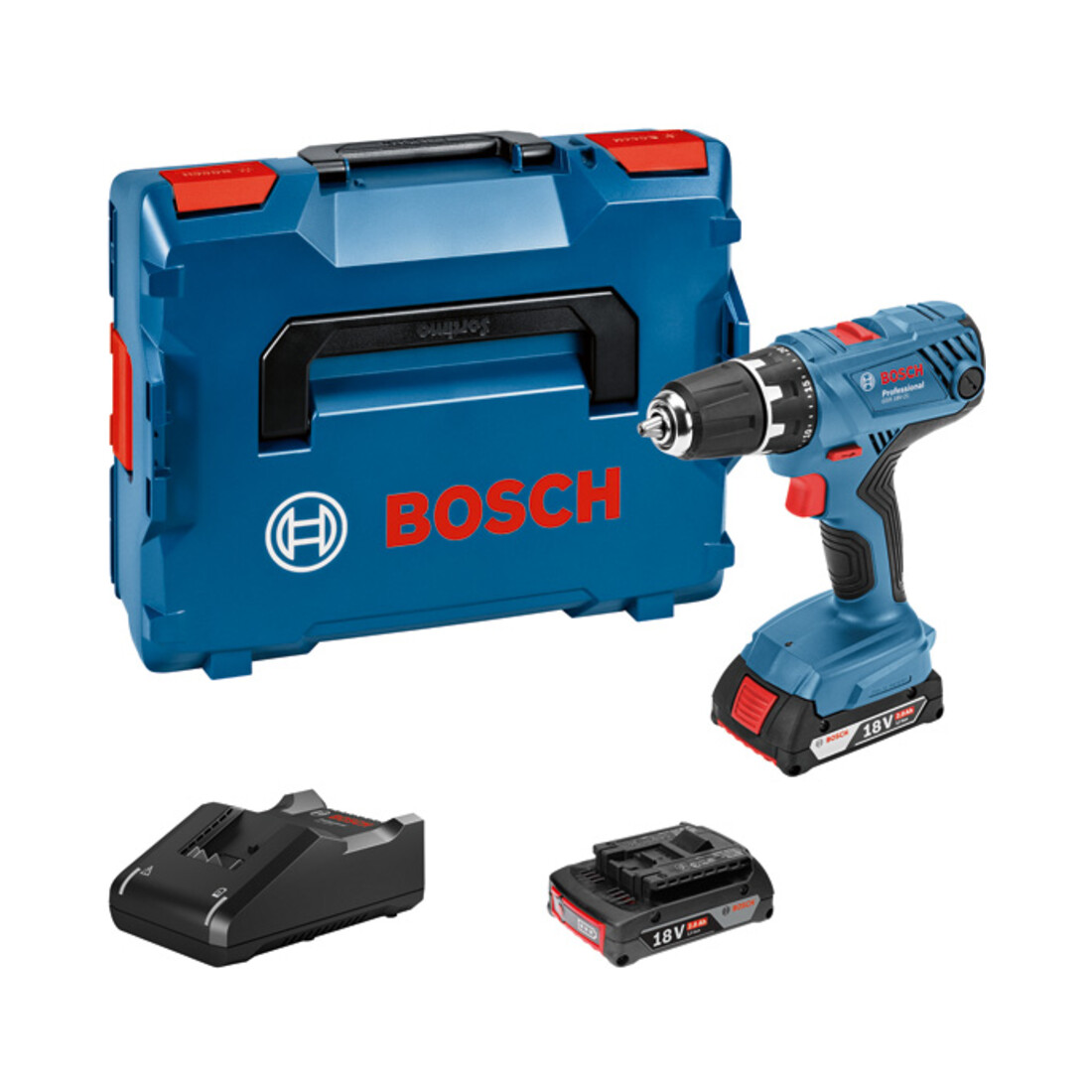Bosch Trapano avvitatore a batteria GSR 18 V-21 con 2 x batterie agli ioni di litio da 2,0 Ah L-BOXX