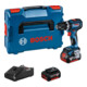 Bosch Trapano avvitatore a percussione a batteria GSB 18V-90 C, 2 batterie GBA 18V 5.0Ah, caricabatterie e L-BOXX-1