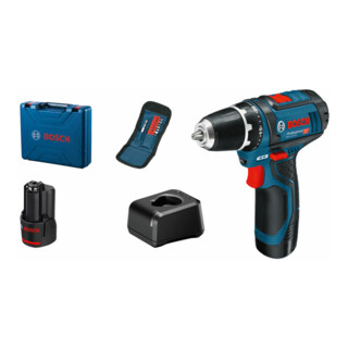 Bosch Trapano avvitatore professionale a batteria GSR 12 V 15, kit, valigetta
