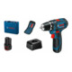 Bosch Trapano avvitatore professionale a batteria GSR 12 V 15, kit, valigetta-1