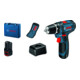 Bosch Trapano avvitatore professionale a batteria GSR 12 V 15, kit, valigetta-1