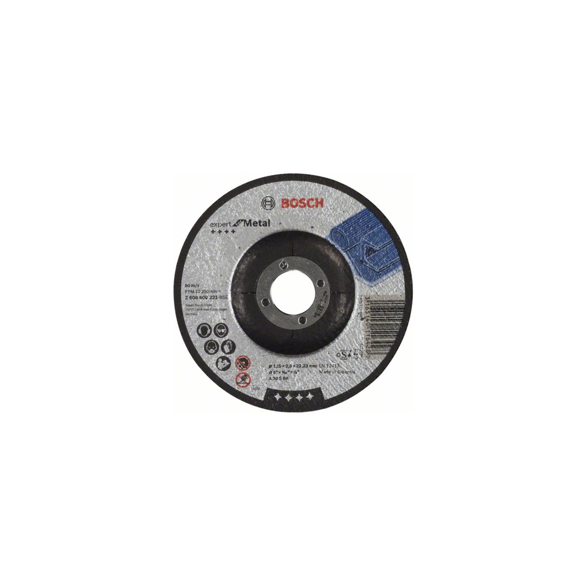 BOSCH Trennscheibe gekröpft Expert for Metal A 30 S BF, 125 mm, 22,23 mm, 2,5 mm