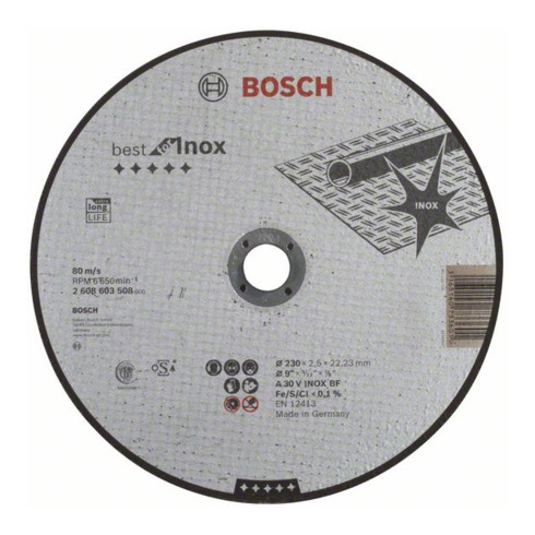 Bosch Trennscheiben Best for Inox, gerade