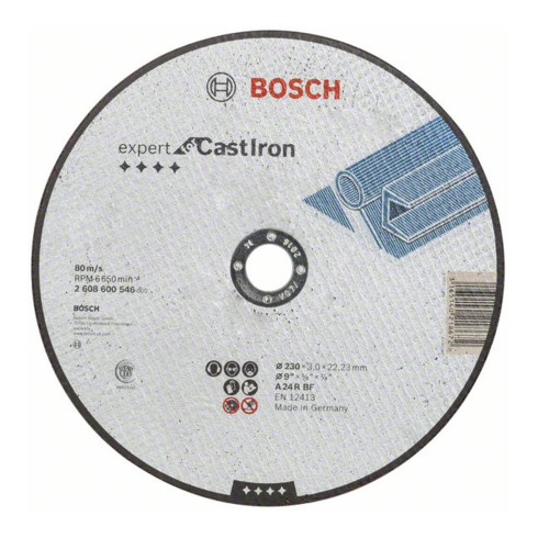 Bosch Trennscheibe gerade Expert for Cast Iron AS 24 R, 230 mm, 22,23 mm, 3 mm