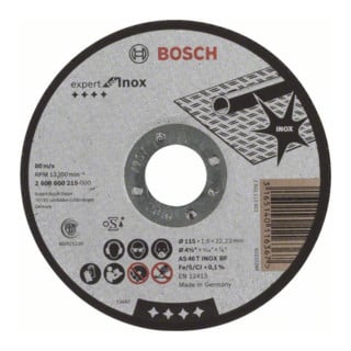 Bosch Trennscheibe gerade Expert for Inox AS 46 T INOX BF 115 mm 1,6 mm