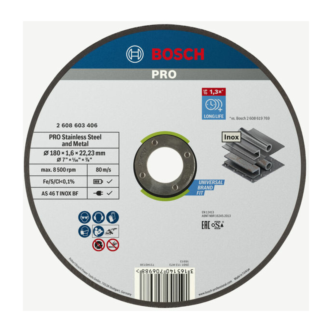 Bosch Trennscheibe gerade Expert for Inox - Rapido AS 46 T INOX BF 180 mm 1,6 mm