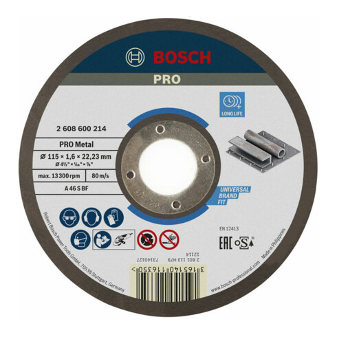 Bosch Trennscheibe gerade Expert for Metal AS 46 S BF 115 mm 1,6 mm