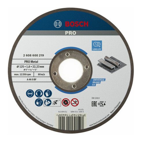 Bosch Trennscheibe gerade Expert for Metal AS 46 S BF 125 mm 1,6 mm