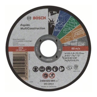 Bosch Trennscheiben Multi Construction Rapido, gerade