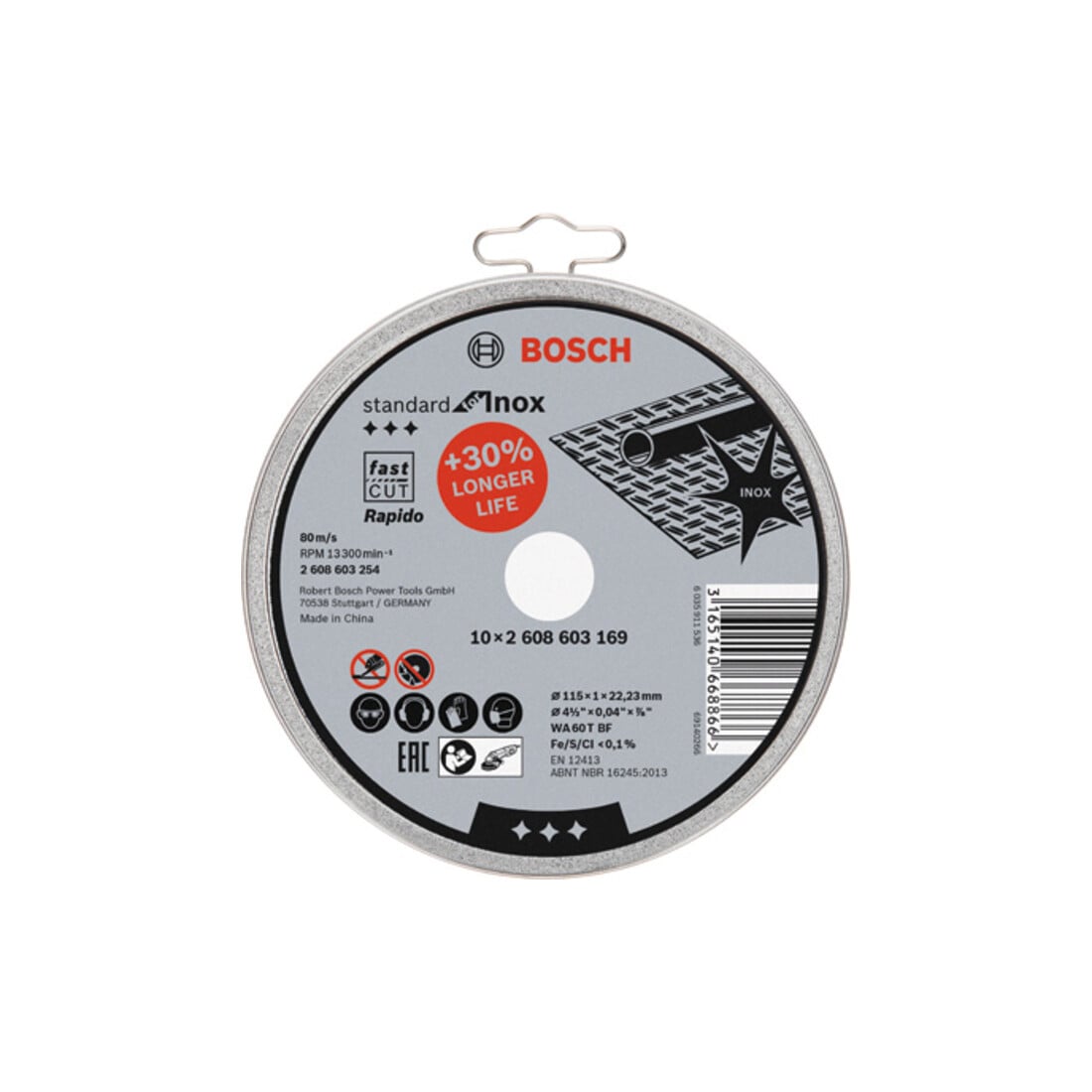 Bosch Trennscheibe gerade Standard for Inox Rapido WA 60 T BF