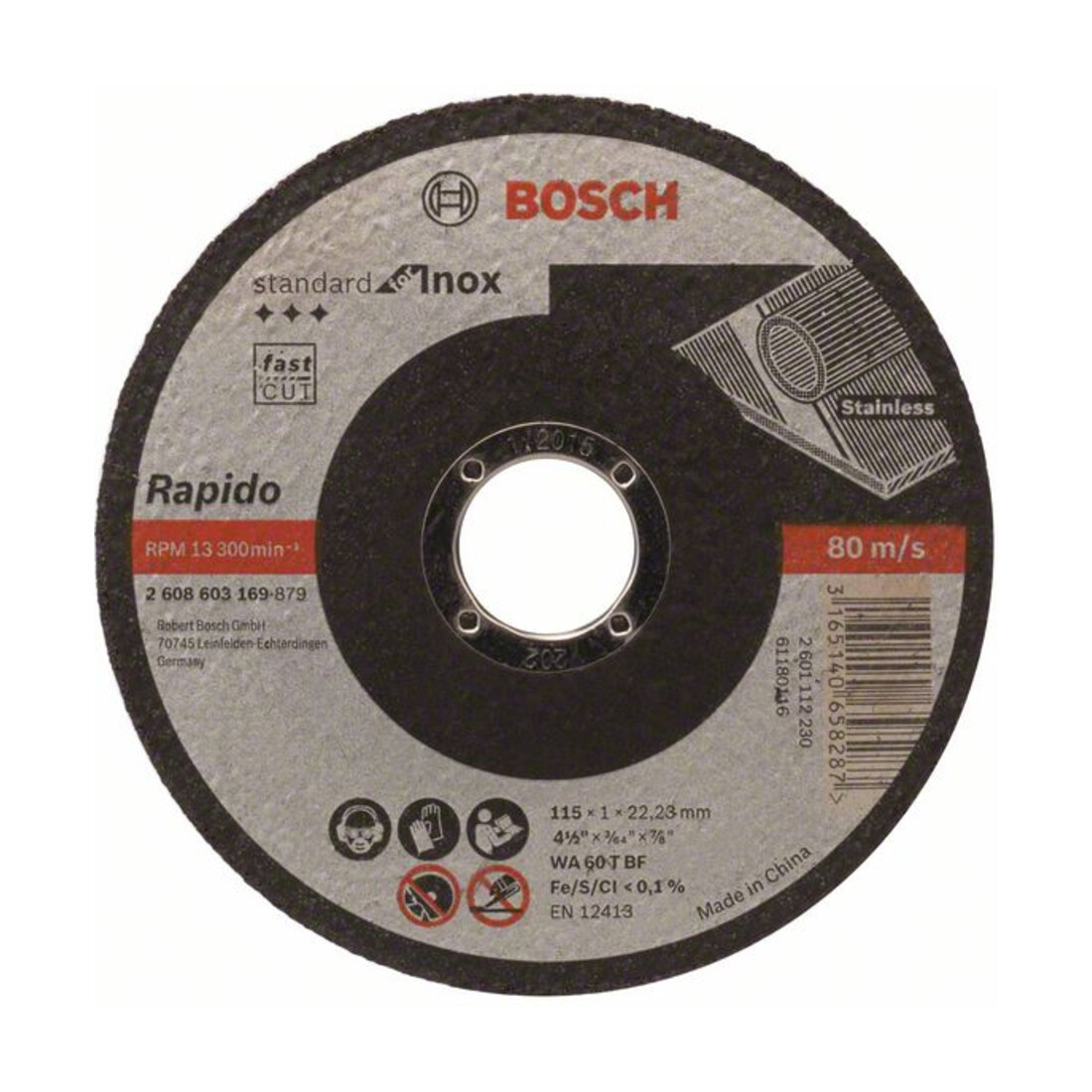 Bosch Trennscheibe gerade Standard for Inox, Rapido