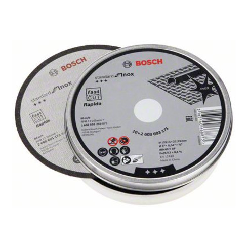 Bosch Trennscheibe gerade Standard for Inox - Rapido WA 60 T BF 125 mm 1,
