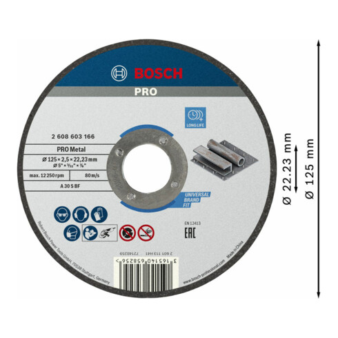 Bosch Trennscheiben Standard for Metal, gerade